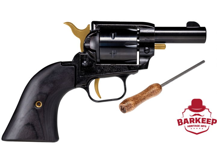 Heritage Barkeep BK22B2-GLD .22 LR 6-Shot Revolver with Gold Accents