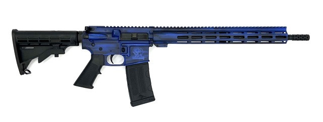 Great Lakes Firearms GL15223B-RYB 223 Wylde 16in. 30+1 Battleworn Royal Bl-img-1