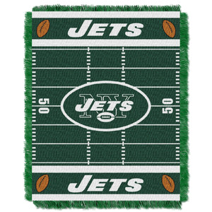 Jets OFFICIAL National Football League, "Field" Baby 36"x 46" Triple Woven Jacquard Throw by The Northwest Company