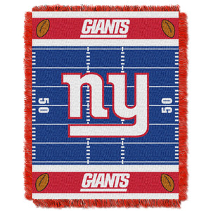 NY Giants OFFICIAL National Football League, "Field" Baby 36"x 46" Triple Woven Jacquard Throw by The Northwest Company