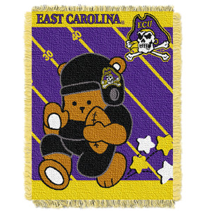 East Carolina OFFICIAL Collegiate "Half Court" Baby Woven Jacquard Throw