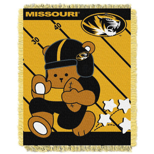 Missouri OFFICIAL Collegiate "Half Court" Baby Woven Jacquard Throw