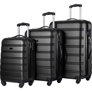 3 in 1 Luggage Set Hardside Spinner Suitcase with TSA Lock