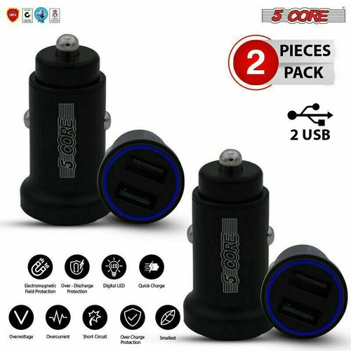 Car Charger Dual Smart Fast USB Port Adapter Speedy Charging Phone Car Plug 5 Core CDKC13l Car Charger Dual Smart Fast USB Port Adapter Speedy Charging Phone Car Plug 5 Core CDKC13l