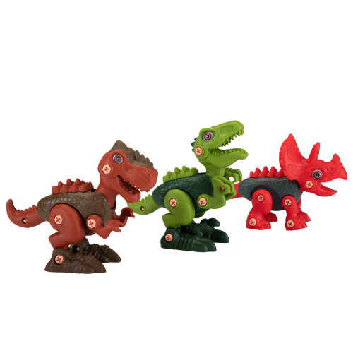 3-in-1 DIY Take Apart Dinosaur Toys with Electric Drill for Kids of 3 and 3 Years Above, Red+Brown+Green XH 3-in-1 DIY Take Apart Dinosaur Toys with Electric Drill for Kids of 3 and 3 Years Above, Red+Brown+Green XH