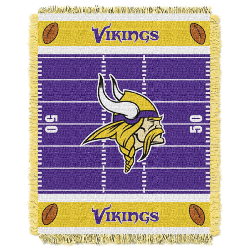 Vikings OFFICIAL National Football League, "Field" Baby 36"x 46" Triple Woven Jacquard Throw by The Northwest Company
