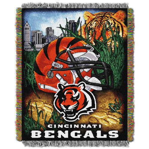 Bengals OFFICIAL National Football League, "Home Field Advantage" 48"x 60" Woven Tapestry Throw by The Northwest Company