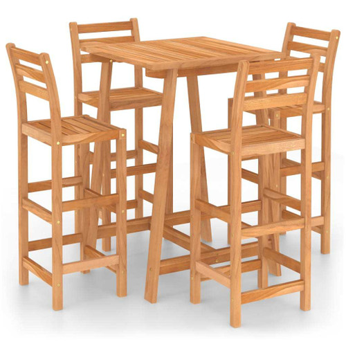 5 Piece Patio Bar Set Solid Acacia Wood 5 Piece Patio Bar Set Solid Acacia Wood