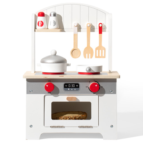 Children's Intellectual Education Enlightenment White Wooden Gourmet Cooking Kitchen Toy Set Children's Intellectual Education Enlightenment White Wooden Gourmet Cooking Kitchen Toy Set