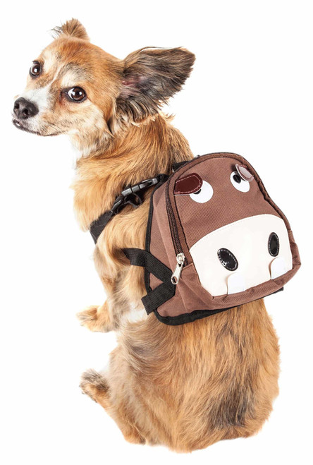 Pet Life 'Mooltese' Large-Pocketed Compartmental Animated Dog Harness Backpack Pet Life 'Mooltese' Large-Pocketed Compartmental Animated Dog Harness Backpack