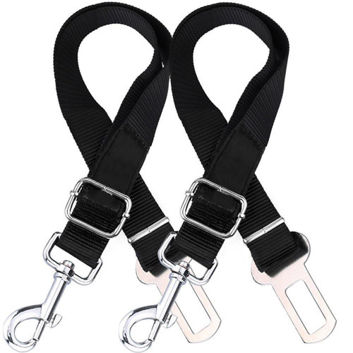 2 Pack Dog Harness Car SUV Seatbelt Connector Restrain Adjustable Tether For Pet 2 Pack Dog Harness Car SUV Seatbelt Connector Restrain Adjustable Tether For Pet