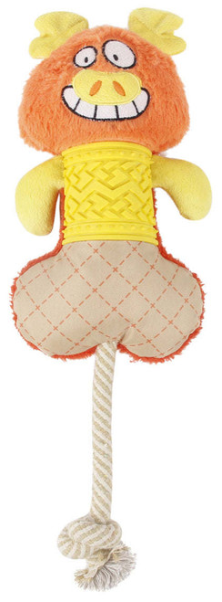 Pet Life ® 'All-in-Fun' Nylon and Rope Squeaking Rubber Rope and Plush Dog Toy Pet Life ® 'All-in-Fun' Nylon and Rope Squeaking Rubber Rope and Plush Dog Toy