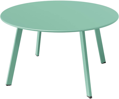 SR Round Steel Patio Coffee Table, Weather Resistant Outdoor Large Side Table SR Round Steel Patio Coffee Table, Weather Resistant Outdoor Large Side Table