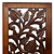 Mango Wood Wall Panel Hand Crafted with Leaves and Scroll Work Motif, Brown