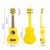 Naneki Soprano Ukulele Yellow 21 inch Children Ukeleles Gift Kid Beginner Ukelele Bunch with Bag, chord book for Adults Starter(Mini Kids Guitar Yellow) Naneki Soprano Ukulele Yellow 21 inch Children Ukeleles Gift Kid Beginner Ukelele Bunch with Bag, chord book for Adults Starter(Mini Kids Guitar Yellow)