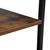 Simple Wood Kitchen Cart with 3-Tier Storage Space, Movable Microwave Stand with 10 Hooks - Brown and Frosted Black XH Simple Wood Kitchen Cart with 3-Tier Storage Space, Movable Microwave Stand with 10 Hooks - Brown and Frosted Black XH