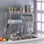 Over Sink Dish Rack, 2 Tier Stainless Steel Dish Rack Rustproof Durable Above Kitchen Sink Shelf Dish Drainer, Silver Over Sink Dish Rack, 2 Tier Stainless Steel Dish Rack Rustproof Durable Above Kitchen Sink Shelf Dish Drainer, Silver