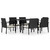 7 Piece Garden Dining Set Poly Rattan Black 7 Piece Garden Dining Set Poly Rattan Black