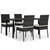 5 Piece Garden Dining Set Poly Rattan Black 5 Piece Garden Dining Set Poly Rattan Black