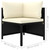Sectional Corner Sofa with Cushions Black Poly Rattan Sectional Corner Sofa with Cushions Black Poly Rattan