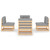 4 Piece Garden Lounge Set with Cushions Solid Pinewood 4 Piece Garden Lounge Set with Cushions Solid Pinewood