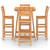 5 Piece Patio Bar Set Solid Acacia Wood 5 Piece Patio Bar Set Solid Acacia Wood