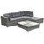 5 Piece Garden Lounge Set with Cushions Poly Rattan Gray 5 Piece Garden Lounge Set with Cushions Poly Rattan Gray