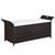 Storage Bench with Cushion 54.3" Poly Rattan Brown Storage Bench with Cushion 54.3" Poly Rattan Brown