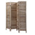 4-Panel Wood Room Divider Louver Partition Screen, 5.6 Ft. Tall Folding Privacy Screen for Home Office, Bedroom, Rustic Brown XH 4-Panel Wood Room Divider Louver Partition Screen, 5.6 Ft. Tall Folding Privacy Screen for Home Office, Bedroom, Rustic Brown XH