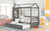 Twin Size House Bed Wood Bed with Twin Size Trundle Twin Size House Bed Wood Bed with Twin Size Trundle