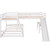 Twin over Full Bunk Bed with Twin Size Loft Bed with Desk and Slide,Full-Length Guardrail Twin over Full Bunk Bed with Twin Size Loft Bed with Desk and Slide,Full-Length Guardrail