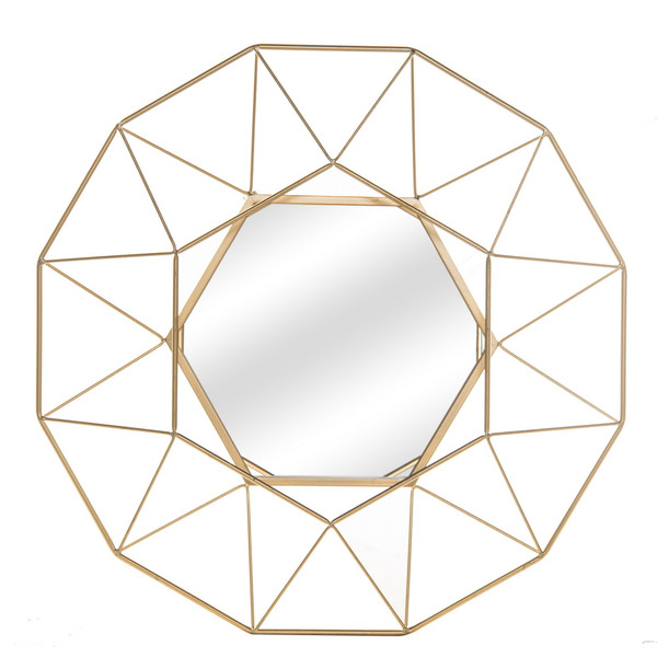 Free shipping Iron Wall Mirror Radial Triangle Round Mirror Iron Wall Mirror Decorative Mirror 25.5inch  Golden  YJ Free shipping Iron Wall Mirror Radial Triangle Round Mirror Iron Wall Mirror Decorative Mirror 25.5inch  Golden  YJ