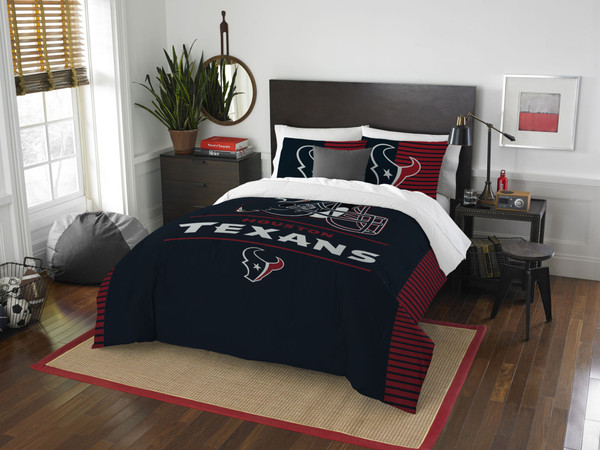 Texans OFFICIAL National Football League, Bedding, "Draft" Full/Queen Printed Comforter (86"x 86") & 2 Shams (24"x 30") Set by The Northwest Company Texans OFFICIAL National Football League, Bedding, "Draft" Full/Queen Printed Comforter (86"x 86") & 2 Shams (24"x 30") Set by The Northwest Company