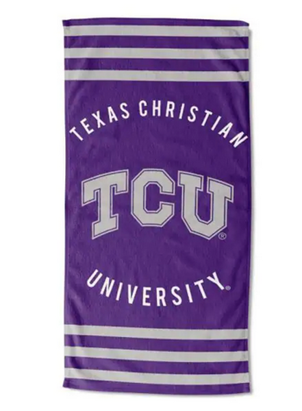 TCU OFFICIAL Collegiate "Stripes" Beach Towel TCU OFFICIAL Collegiate "Stripes" Beach Towel