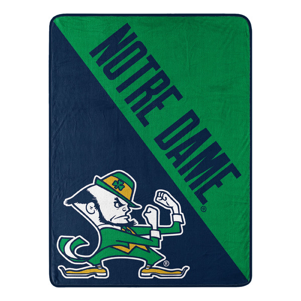 Notre Dame OFFICIAL Collegiate "Halftone" Micro Raschel Throw Notre Dame OFFICIAL Collegiate "Halftone" Micro Raschel Throw