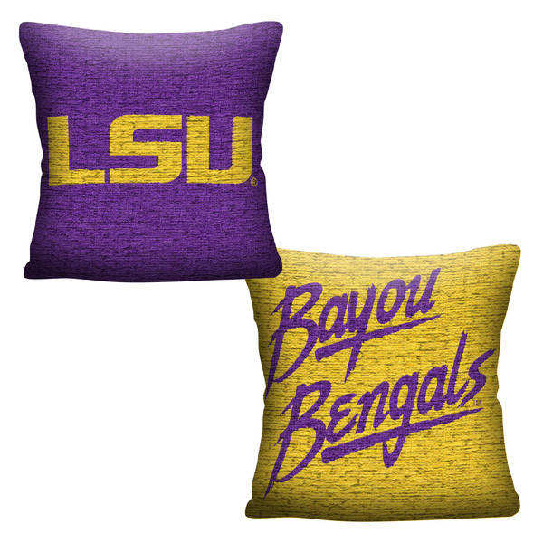 LSU OFFICIAL NCAA "Invert" Woven Pillow LSU OFFICIAL NCAA "Invert" Woven Pillow