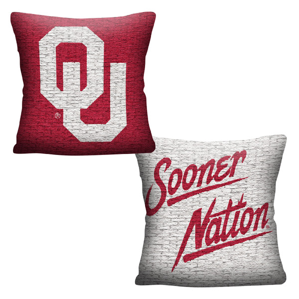 Oklahoma OFFICIAL NCAA "Invert" Woven Pillow Oklahoma OFFICIAL NCAA "Invert" Woven Pillow