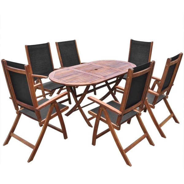 7 Piece Outdoor Dining Set Solid Acacia Wood 7 Piece Outdoor Dining Set Solid Acacia Wood