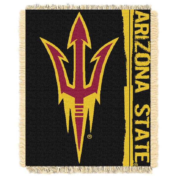 Arizona State OFFICIAL Collegiate "Double Play" Woven Jacquard Throw Arizona State OFFICIAL Collegiate "Double Play" Woven Jacquard Throw