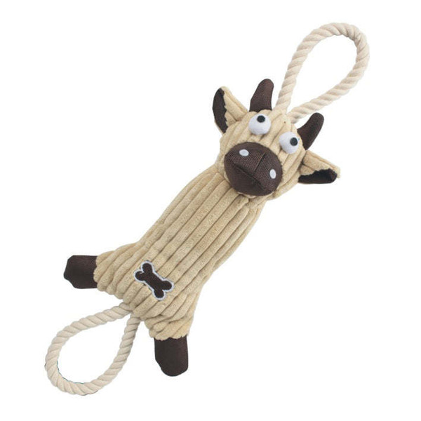Jute And Rope Plush Cow - Pet Toy Jute And Rope Plush Cow - Pet Toy