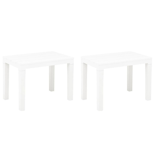 Garden Benches 2 pcs White Plastic Garden Benches 2 pcs White Plastic