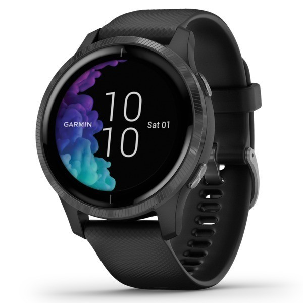 Garmin 010-02173-11 Venu GPS Smartwatch (Slate Stainless Steel Bezel with Black Case and Silicone Band) Garmin 010-02173-11 Venu GPS Smartwatch (Slate Stainless Steel Bezel with Black Case and Silicone Band)
