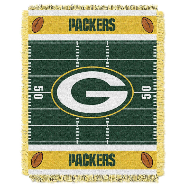 Packers OFFICIAL National Football League, "Field" Baby 36"x 46" Triple Woven Jacquard Throw by The Northwest Company