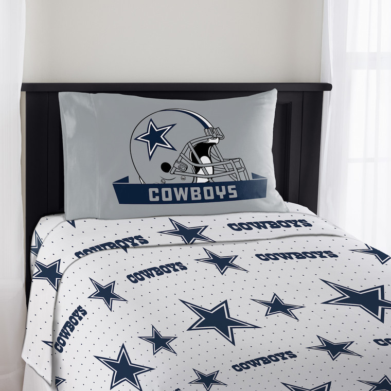 NFL 820 Cowboys Twin Sheet Set Monument OFFICIAL "Monument" Twin Sheet Set