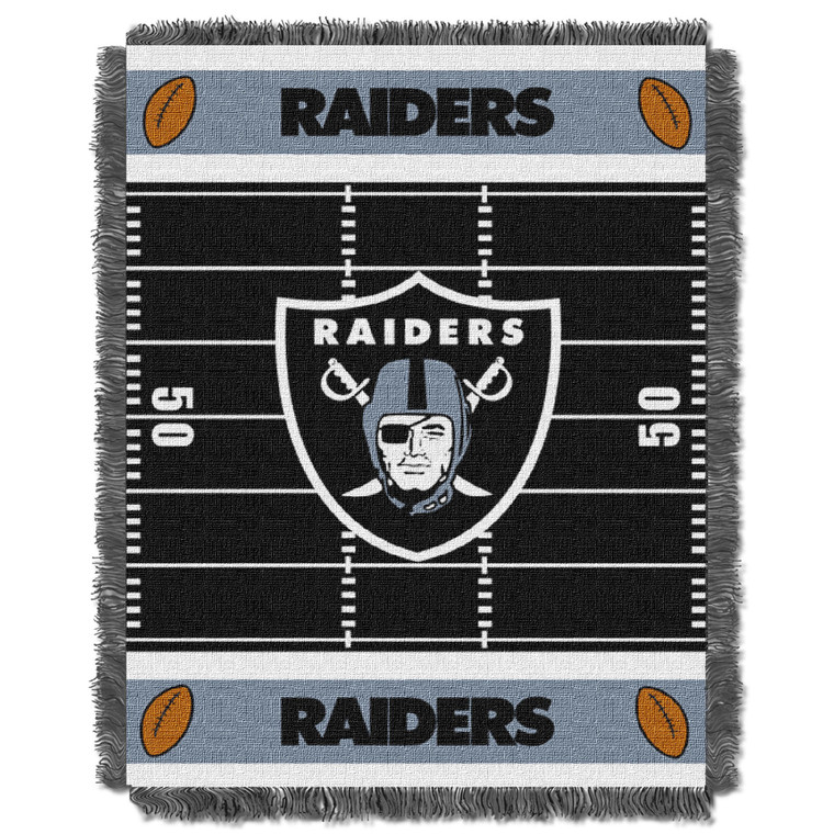 Raiders OFFICIAL National Football League, "Field" Baby 36"x 46" Triple Woven Jacquard Throw by The Northwest Company
