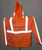 Safety Orange Waterproof Hoodie (Reflective)