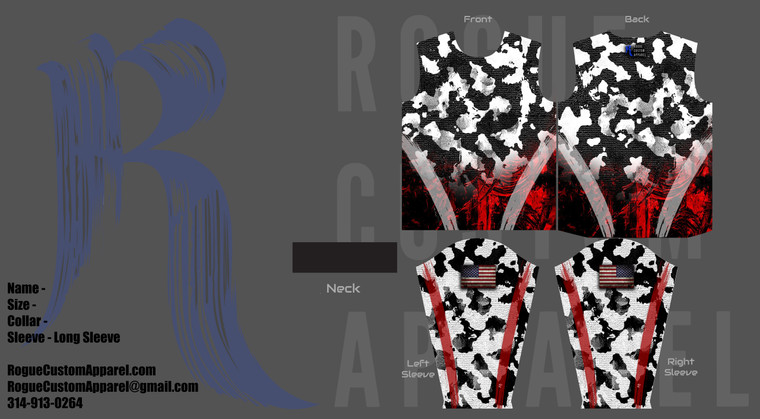 Red White Black Camo