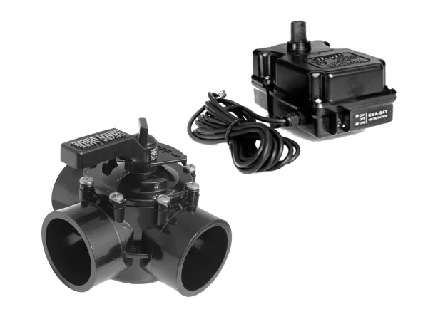 Motorized actuator with 3-way ball valve