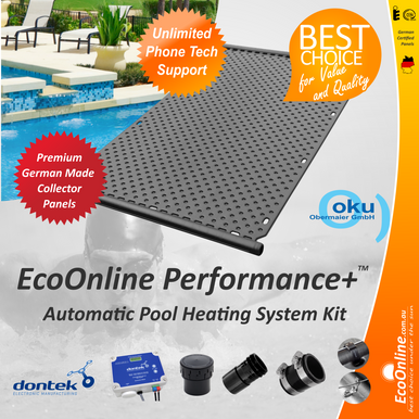 Performance+ OKU Solar Pool Heating System Automatic Kit EcoOnline