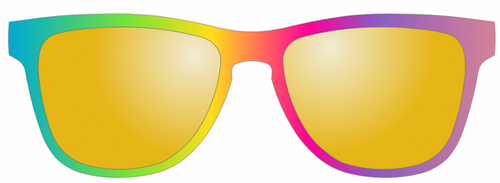 Neon Rainbow Sunglasses - Polarized No Slip Lightweight Sunglasses for Running